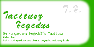 tacitusz hegedus business card